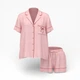 Піжама Сатинова (сорочка + шорти) Victoria's Secret Signature Satin Short Pajama Set XXL Рожевий (27178678D) - изображение 4