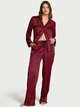 Піжама Сатинова (сорочка + штани) Victoria's Secret Signature Satin Long Pajama Set S Regular Червоний (27178808) - изображение 1