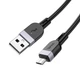 USB кабель Hoco X109, MicroUSB, 3.0 м., Черный - 560220 - изображение 3