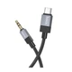 AUX кабель Hoco UPA32B, Type-C, 1.0 м., Чорний - 604117 - зображення 3
