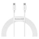 USB кабель Baseus CATYS-C02, Type-C, 2.0 м., Білий - 322609 - зображення 1