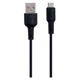 USB кабель Borofone BX30 Silicone, Type-C, 1.0 м., Чорний - 191387 - зображення 1