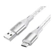 USB кабель Borofone BX96, MicroUSB, 1.0 м., Серый - 386965 - изображение 3