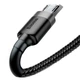 USB кабель Baseus CAMKLF-AG1 Cafule, MicroUSB, 0.5 м., Чорний - 214105 - зображення 4