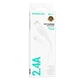 USB кабель Borofone BX111 Feliz Apple iPhone SE 2022 / iPhone 14 Pro Max / iPhone 14 Plus / iPhone 14 Pro / iPhone 14 / iPhone 13 Pro / iPhone 13 Mini / iPhone 13 / iPhone 13 Pro Max / iPhone 12 Mini / iPhone 12 Pro Max, Lightning, 1.0 м., Білий - 495902 - зображення 5