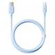 USB кабель Baseus P10377703313-00 Silky, Type-C, 1.0 м., Синій - 565564 - зображення 1