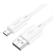 USB кабель Hoco X88, MicroUSB, 2.0 м., Белый - 624088 - изображение 2