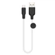 USB кабель Hoco X21 Plus Silicone, MicroUSB, 0.25 м., Черный - 191415 - изображение 1