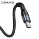 USB кабель USAMS US-SJ449 U55, Type-C, 1.0 м., Черный - 488466 - изображение 2
