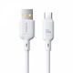 USB кабель Baseus P10377703213-00 Silky, Type-C, 1.0 м., Белый - 565565 - изображение 2