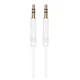AUX кабель Borofone BL16, 3,5 мм., 1.0 м., Білий - 385979 - зображення 1