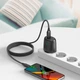 USB кабель XO NB235 Zebra Series, MicroUSB, 1.0 м., Чорний - 381665 - зображення 2