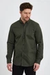 Рубашка джинсовая однотонная Trend Collection 18306-4 хаки (HAKI) S (2957430593108) - изображение 1