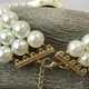 Перлинний чокер з об'ємною квіткою трояндою намисто Honey Fashion Accessories молочний (12-370) - изображение 4