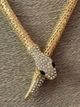 Гнучкий чокер-кольє у формі змії «Diamond Snake» Honey Fashion Accessories золотистий (120381) - изображение 4