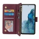 Чохол книжка Zip Wallet для Xiaomi Redmi Note 14 бордовий з ремінцем на руку - зображення 2