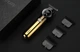 Машинка для стрижки 5 Вт 1200 мАч VGR V-989 от USB с 3 сменными насадками и лезвием из нержавеющей стали, золотистая - изображение 1
