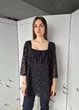 Блузка женская полупрозрачная в черные горошки Marks&Spenser Черная 16105 2XL (52-54) - изображение 6