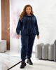 Жіночий велюровий костюм (кофта+штани) Uaclothes 50-52 Синій (like36461-168871358) - зображення 2