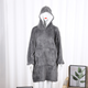 Толстовка-плед с капюшоном и большим карманом 80*100 см HUGGLE HOODIE искусственный мех, серая - изображение 1