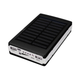 Повербанк 5V-1A 90000mah Metal+LED Solar 120х74х23 мм з вбудованим ліхтариком, індикатором заряду та сонячною батареєю - зображення 1