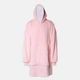 Толстовка-плед с капюшоном и большим карманом 80*100 см HUGGLE HOODIE искусственный мех, розовый - изображение 1