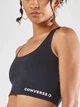 Спортивный топ для бега женский Converse Wordmark Bra Top Black 10024540-001 XS Black (194434082890) - изображение 6