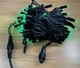 Світлодіодна гірлянда нитка 10 м, 100 LED, 220V, 1 режим, IP65, білий каучуковий провід, колір свічення зелений - зображення 5