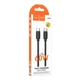 Кабель USB Type-C to Type-C 60W 1м для быстрой зарядки и передачи данных черный Hoco X115 - изображение 3