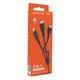 Кабель USB Borofone BX71 3 в 1 2А 0.8м Micro USB Type-C Lightning чорний - зображення 3