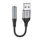Перехідник Hoco LS36 Sound Card USB to AUX 3.5mm (female) 12cm - зображення 1