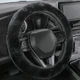 Оплетка на руль мягкая плюшевая универсальная до 38 см черная PK0120-BL - изображение 4