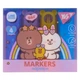 Набор маркеров Yes текстовый Line Friends 4 шт (391105) - изображение 1