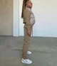 Женский утепленный спортивный костюм на флисе L/XL бежевый. - изображение 5