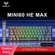 Клавиатура Магнитная AULA MINI 60 MAX HE Black Contour Беспроводная Игровая. 2.4G/Bluetooth/Кабель. Батарея 4000mAh. RGB Подсветка. 8000 Герц/c. Yan Cloud Magnetic Switch - изображение 1