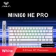 Клавиатура Магнитная AULA MINI 60 PRO HE White Беспроводная Игровая. 2.4G/Bluetooth/Кабель. Батарея 4000mAh. RGB Подсветка. 8000 Герц/c. Yan Cloud Magnetic Switch - изображение 1
