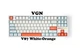 Клавиатура Беспроводная VGN V87 White-Orange Игровая Механическая. 2.4G/Bluetooth/Кабель. Аккумулятор 4000mAh. HOT-SWAP. Подсветка RGB. Silver Switch - изображение 1