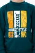 Утеплений костюм для хлопчика Street Style світшот з принтом та штани Носи своє 128 Смарагдовий (p-4178-227514) - изображение 3