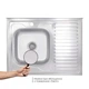 Мойка для кухни Brinex 6080-L Satin 0.6 мм (BRIN6080LSAT06) накладная - изображение 7