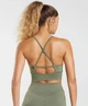 Спортивний топ для фітнесу жіночий Gymshark 194793 XS Хаки (2200005144466) - зображення 2