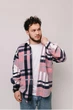 Сорочка тепла флісова чоловіча рожевий 3XL - изображение 2