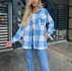 Сорочка тепла флісова блакитна жіноча, 4XL - изображение 6