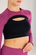 Женский кроп-лонгслив для многослойных образов Giulia FLEX SLEEVE L/XL Domsor, болеро из микрофибры - изображение 4
