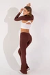 Женский кроп-лонгслив для многослойных образов Giulia FLEX SLEEVE L/XL Brown-hot chocolate, болеро из микрофибры - изображение 4