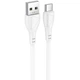 Кабель зарядки BOROFONE BX121 USB to Type-C (3А) fast charge (1M) швидка зарядка для телефона/смартфона Білий - изображение 1