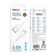 Кабель зарядки BOROFONE BX121 USB to Type-C (3А) fast charge (1M) швидка зарядка для телефона/смартфона Білий - изображение 2