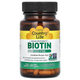 Биотин Country Life "Biotin" высокоэффективный витамин B7, 5 мг / 5000 мкг (60 вегетарианских капсул) - изображение 1