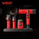 Набор VGR STEPLERSS RPO 4 IN 1 RED, триммер, стрижка, электробритва, фен - изображение 2
