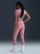 Спортивные леггинсы для фитнеса высокие женские Nike Pro Dri-Fit HJ1219-699 M Pink (197602864076) - изображение 8