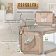 Детский игровой манеж для детей бежевый BAMBI MR 1340-BG уличный с баскетбольным кольцом складной ограждение для игр - изображение 4